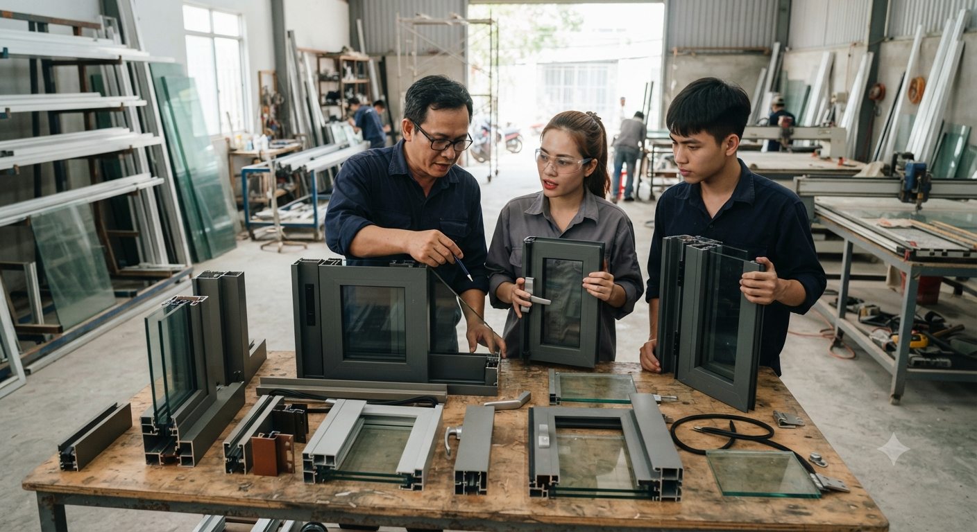Phân tích chi tiết từng lựa chọn cửa nhôm kính phổ biến
